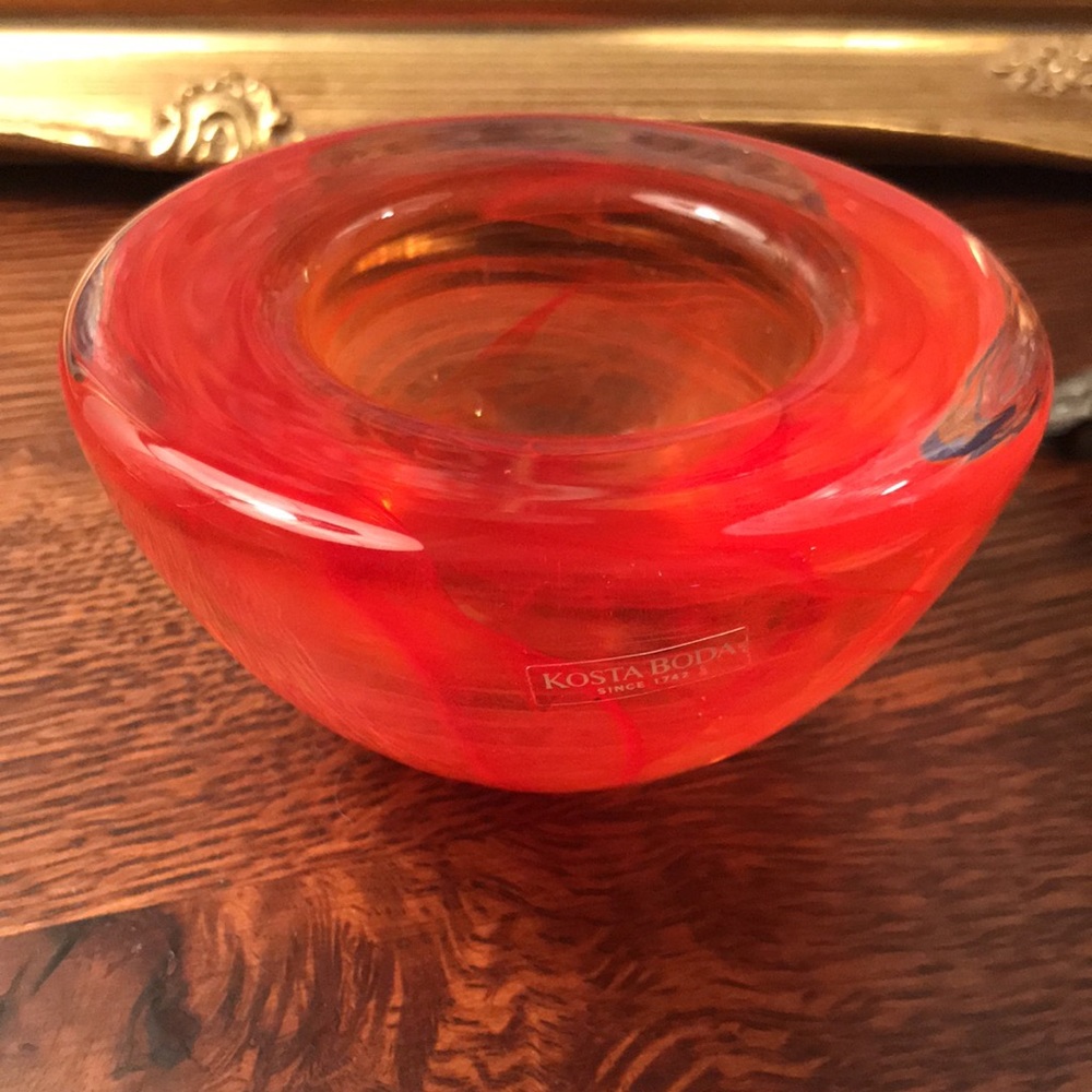 KOSTA BODA CRYSTAL “ATOLL” VOTIVE/TEALIGHT HOLDER